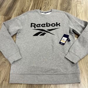 Reebok Core Fleece Crewneck HD Ink Grey Heather Men’s Medium $55 NWT